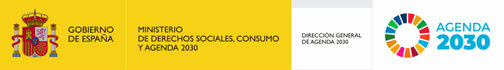 logotipo apoyo financiero del Ministerio de Derechos Sociales, Consumo y Agenda 2030.